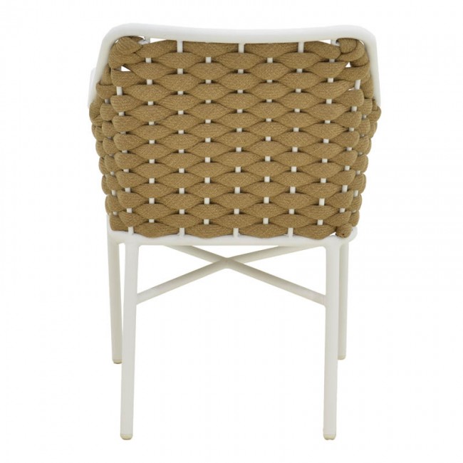 Πολυθρόνα Ortegia pakoworld αλουμίνιο με λευκό σκελετό- χακί σχοινί 57x62x82εκ Πολυθρόνα Ortegia pakoworld αλουμίνιο με λευκό σκελετό- χακί σχοινί 57x62x82εκ