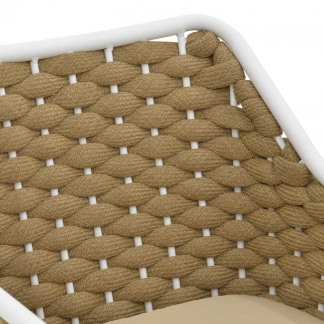 Πολυθρόνα Ortegia pakoworld αλουμίνιο με λευκό σκελετό- χακί σχοινί 57x62x82εκ Πολυθρόνα Ortegia pakoworld αλουμίνιο με λευκό σκελετό- χακί σχοινί 57x62x82εκ