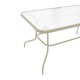 Τραπέζι Valor pakoworld μέταλλο σαμπανιζέ-γυαλί 110x60x70εκ