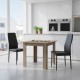 Τραπεζαρία Manka-Parker pakoworld σετ 3τεμ mdf σε μαύρη-sonoma truffle απόχρωση 80x80x77εκ