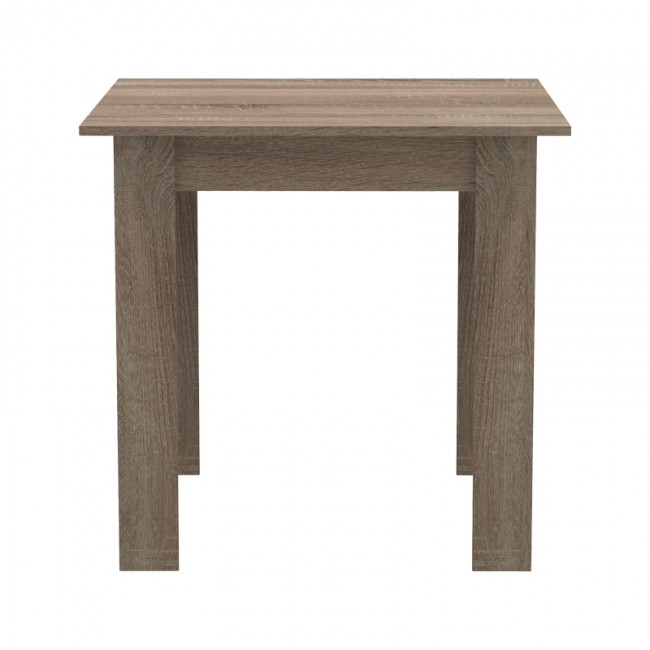 Τραπεζαρία Manka-Parker pakoworld σετ 3τεμ mdf σε μαύρη-sonoma truffle απόχρωση 80x80x77εκ