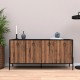Μπουφές Twely pakoworld μελαμίνης καρυδί-μαύρο 160x40,5x79εκ Μπουφές Twely pakoworld μελαμίνης καρυδί-μαύρο 160x40,5x79εκ