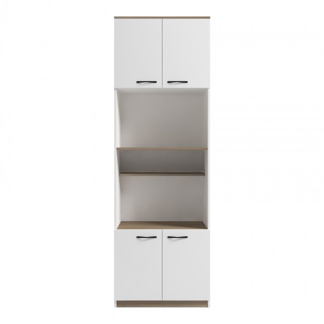 Ντουλάπα κουζίνας Rowan pakoworld σε λευκή-sonoma απόχρωση 60x42x182εκ