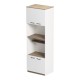 Ντουλάπα κουζίνας Rowan pakoworld σε λευκή-sonoma απόχρωση 60x42x182εκ