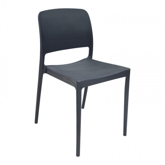 Καρέκλα Fenxy pakoworld pp σε μαύρη απόχρωση 38x42x77εκ Καρέκλα Fenxy pakoworld pp σε μαύρη απόχρωση 38x42x77εκ