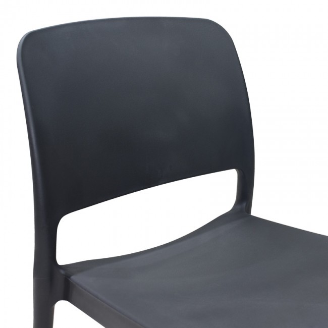 Καρέκλα Fenxy pakoworld pp σε μαύρη απόχρωση 38x42x77εκ Καρέκλα Fenxy pakoworld pp σε μαύρη απόχρωση 38x42x77εκ