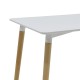 Τραπέζι Natali pakoworld MDF λευκό-πόδια φυσικό 120x80x76εκ