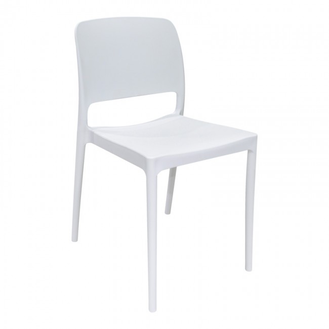 Καρέκλα Fenxy pakoworld pp σε λευκή απόχρωση 38x42x77εκ Καρέκλα Fenxy pakoworld pp σε λευκή απόχρωση 38x42x77εκ