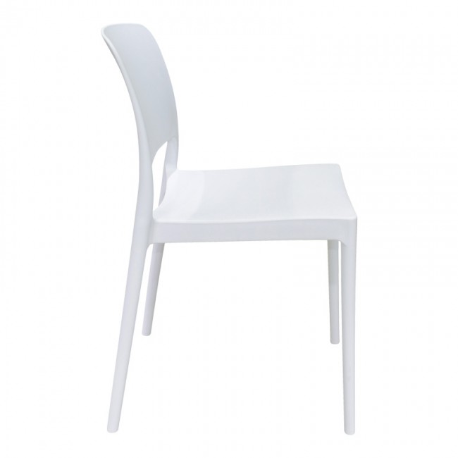 Καρέκλα Fenxy pakoworld pp σε λευκή απόχρωση 38x42x77εκ Καρέκλα Fenxy pakoworld pp σε λευκή απόχρωση 38x42x77εκ