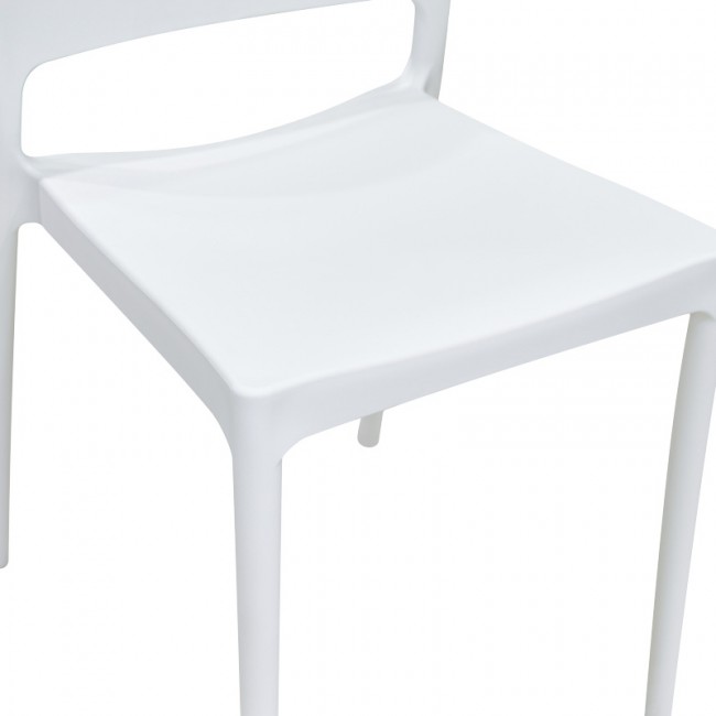 Καρέκλα Fenxy pakoworld pp σε λευκή απόχρωση 38x42x77εκ Καρέκλα Fenxy pakoworld pp σε λευκή απόχρωση 38x42x77εκ