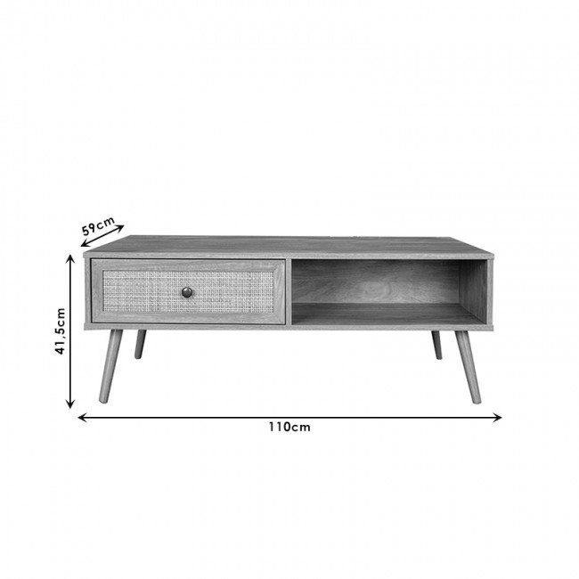 Τραπέζι σαλονιού Oslo pakoworld sonoma 110x59x41,5εκ Τραπέζι σαλονιού Oslo pakoworld sonoma 110x59x41,5εκ
