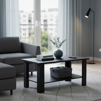 Τραπέζι σαλονιού Riano pakoworld zebrano μελαμίνης 89x49.5x42εκ