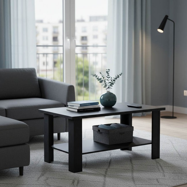 Τραπέζι σαλονιού Riano pakoworld zebrano μελαμίνης 89x49.5x42εκ