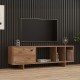 Έπιπλο τηλεόρασης Mueble pakoworld σε sonoma απόχρωση 140x29x45εκ Έπιπλο τηλεόρασης Mueble pakoworld σε sonoma απόχρωση 140x29x45εκ