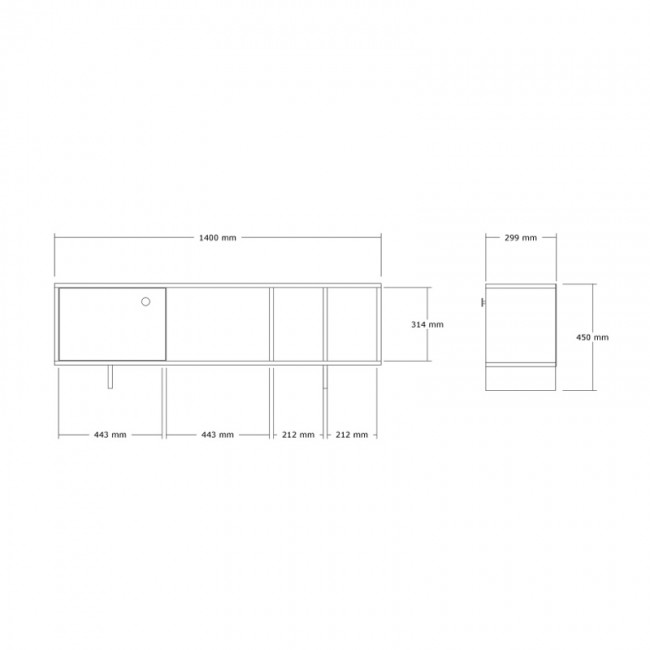 Έπιπλο τηλεόρασης Mueble pakoworld σε sonoma απόχρωση 140x29x45εκ Έπιπλο τηλεόρασης Mueble pakoworld σε sonoma απόχρωση 140x29x45εκ