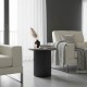 Βοηθητικό τραπέζι Dovel pakoworld mdf σε μαύρη απόχρωση Φ50x45εκ