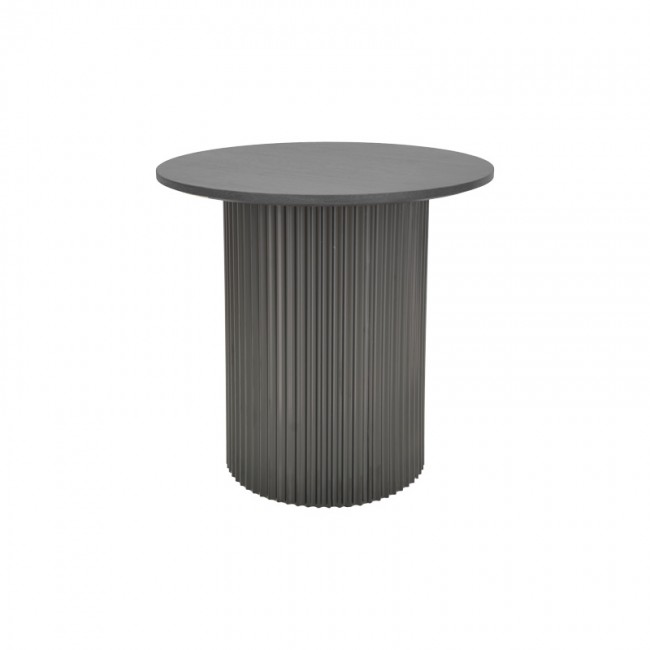Βοηθητικό τραπέζι Dovel pakoworld mdf σε μαύρη απόχρωση Φ50x45εκ