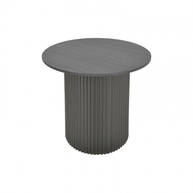 Βοηθητικό τραπέζι Dovel pakoworld mdf σε μαύρη απόχρωση Φ50x45εκ