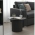 Τραπέζι σαλονιού Dovel pakoworld mdf σε μαύρη απόχρωση Φ70x40εκ