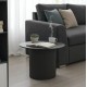 Τραπέζι σαλονιού Dovel pakoworld mdf σε μαύρη απόχρωση Φ70x40εκ