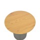 Βοηθητικό τραπέζι Dovel pakoworld mdf σε sonoma -μαύρη απόχρωση Φ50x45εκ