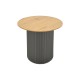 Βοηθητικό τραπέζι Dovel pakoworld mdf σε sonoma -μαύρη απόχρωση Φ50x45εκ