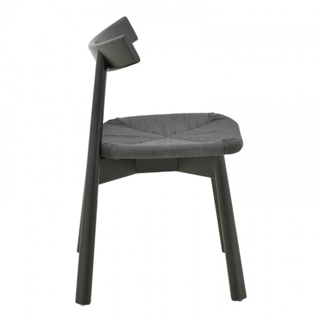 Καρέκλα Clareta pakoworld rubberwood-σχοινί σε μαύρη απόχρωση 53x55x79εκ Καρέκλα Clareta pakoworld rubberwood-σχοινί σε μαύρη απόχρωση 53x55x79εκ