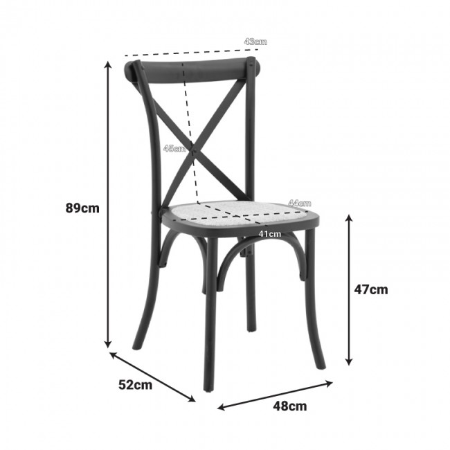 Καρέκλα Dylon pakoworld στοιβαζόμενη ξύλο οξιάς-rattan άβαφη 48x52x89εκ Καρέκλα Dylon pakoworld στοιβαζόμενη ξύλο οξιάς-rattan άβαφη 48x52x89εκ