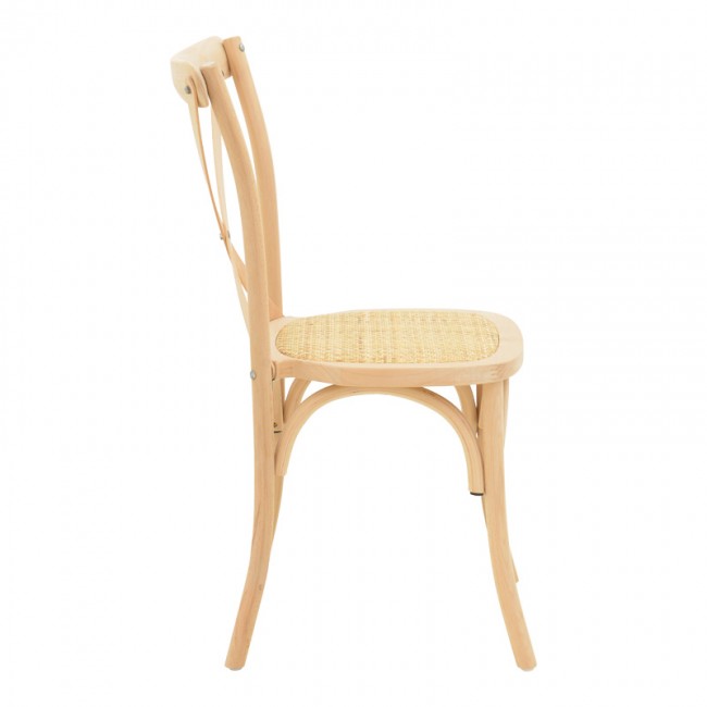 Καρέκλα Dylon pakoworld στοιβαζόμενη ξύλο οξιάς-rattan άβαφη 48x52x89εκ Καρέκλα Dylon pakoworld στοιβαζόμενη ξύλο οξιάς-rattan άβαφη 48x52x89εκ