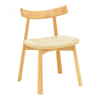 Καρέκλα Clareta pakoworld rubberwood-σχοινί σε φυσική απόχρωση 53x55x79εκ Καρέκλα Clareta pakoworld rubberwood-σχοινί σε φυσική απόχρωση 53x55x79εκ