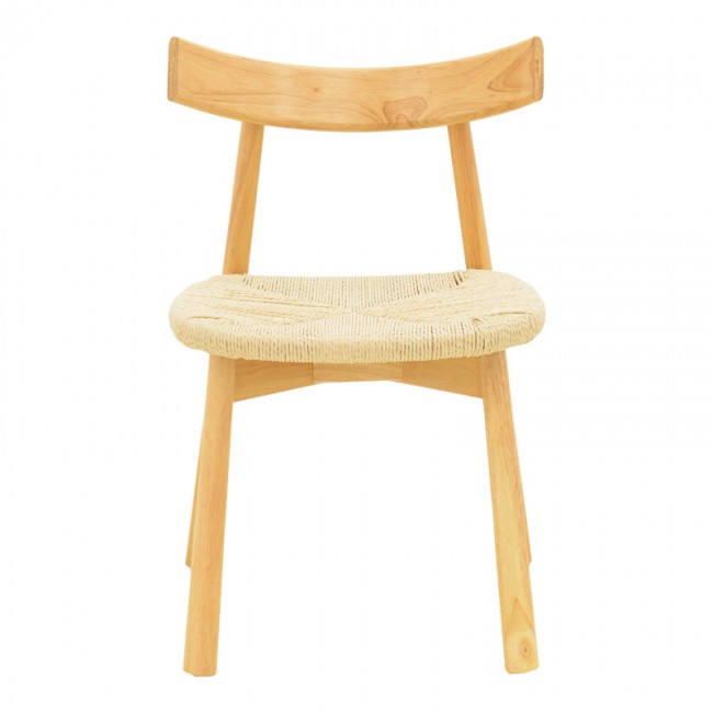 Καρέκλα Clareta pakoworld rubberwood-σχοινί σε φυσική απόχρωση 53x55x79εκ Καρέκλα Clareta pakoworld rubberwood-σχοινί σε φυσική απόχρωση 53x55x79εκ