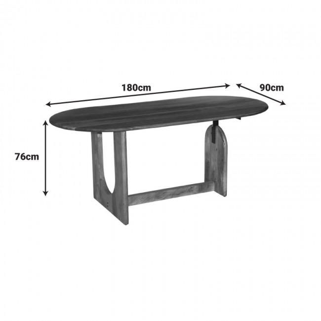 Τραπέζι Jenkou pakoworld mango ξύλο σε φυσική απόχρωση 180x90x76εκ Τραπέζι Jenkou pakoworld mango ξύλο σε φυσική απόχρωση 180x90x76εκ