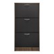 Παπουτσοθήκη Savaz pakoworld σε oak-ανθρακί απόχρωση 60x24x114εκ