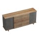 Μπουφές Zafore pakoworld σε oak - καφέ antique απόχρωση 180x45x80εκ