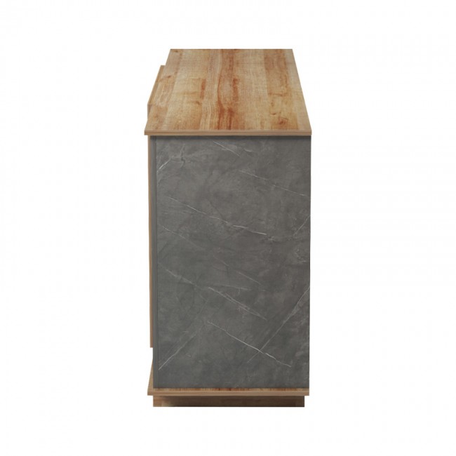 Μπουφές Zafore pakoworld σε oak - καφέ antique απόχρωση 180x45x80εκ