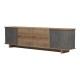 Έπιπλο τηλεόρασης Zafore pakoworld σε oak-καφέ antique απόχρωση 180x33x50εκ