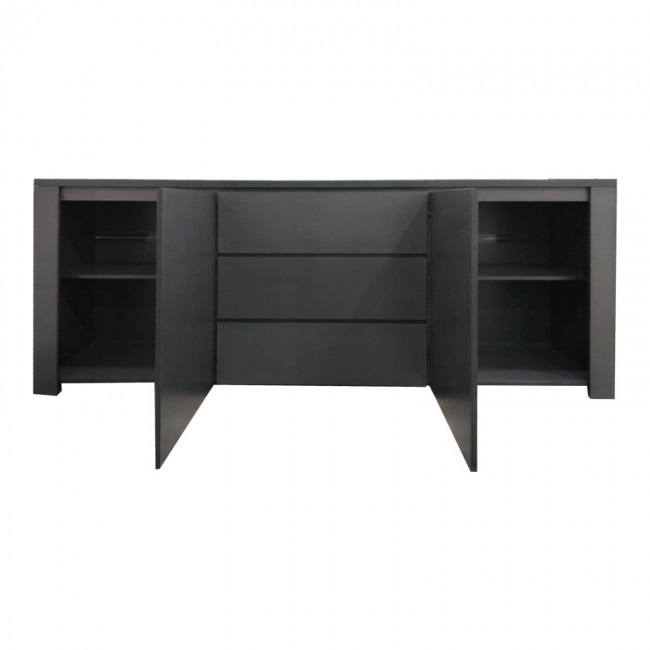 Μπουφές Kalya pakoworld σε ανθρακί απόχρωση 220x49x89.5εκ