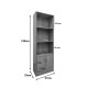 Βιβλιοθήκη Tekaro I pakoworld σε ανθρακί απόχρωση 57x33x180εκ Βιβλιοθήκη Tekaro I pakoworld σε ανθρακί απόχρωση 57x33x180εκ