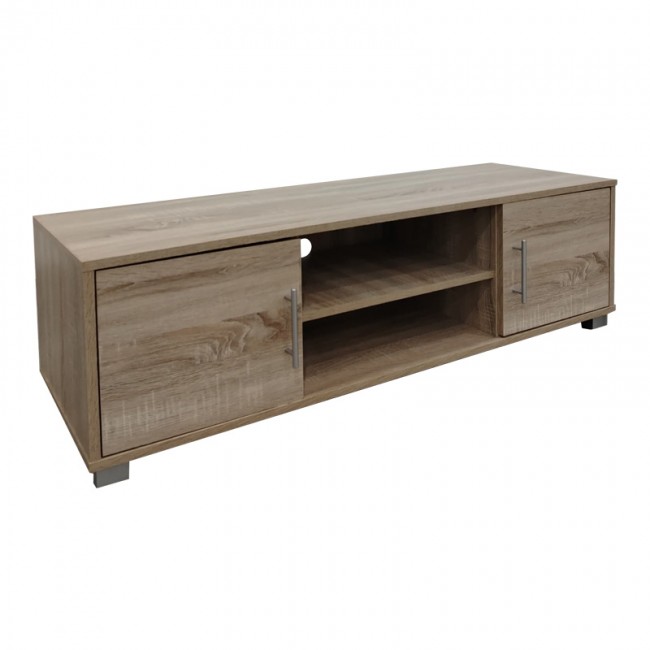 Έπιπλο τηλεόρασης Serank pakoworld σε sonoma απόχρωση 120x40x40εκ Έπιπλο τηλεόρασης Serank pakoworld σε sonoma απόχρωση 120x40x40εκ