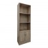Βιβλιοθήκη Tekaro I pakoworld σε sonoma απόχρωση 57x33x180εκ