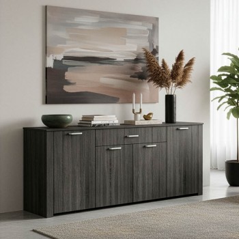 Μπουφές Kinley pakoworld grey-wenge 210x40x82εκ