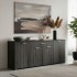 Μπουφές Kinley pakoworld grey-wenge 210x40x82εκ