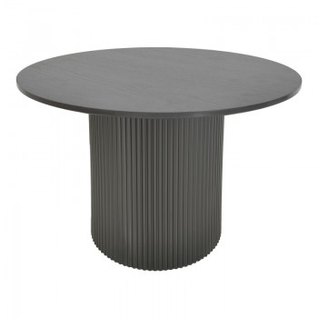 Τραπέζι Karulo pakoworld mdf σε μαύρη απόχρωση Φ120x76εκ