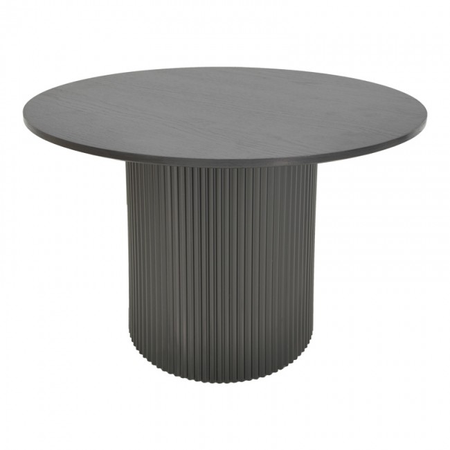 Τραπέζι Karulo pakoworld mdf σε μαύρη απόχρωση Φ120x76εκ