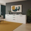 Μπουφές Doha pakoworld σε λευκή απόχρωση 210x45x80.5εκ Μπουφές Doha pakoworld σε λευκή απόχρωση 210x45x80.5εκ