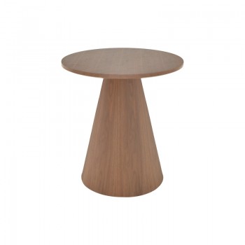 Βοηθητικό τραπέζι Donda pakoworld mdf καρυδί Φ45x50εκ