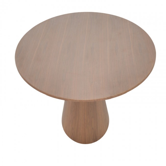 Tραπέζι Donda pakoworld mdf καρυδί Φ100x76εκ