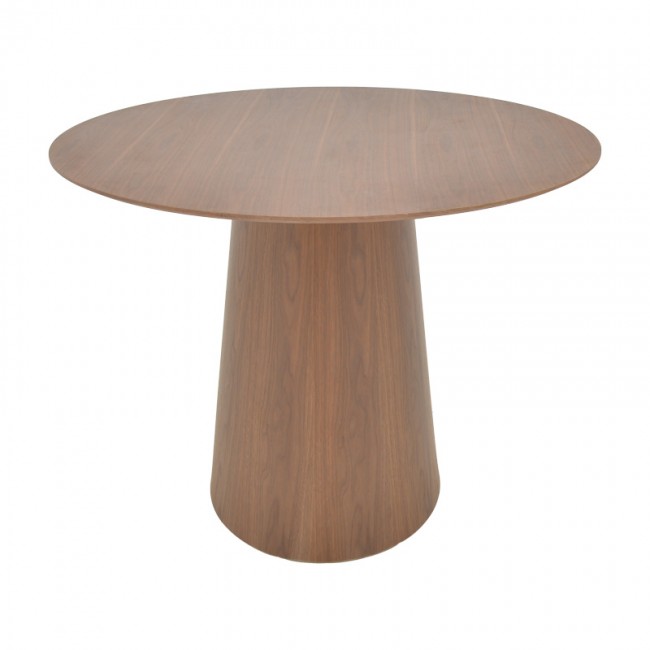 Tραπέζι Donda pakoworld mdf καρυδί Φ100x76εκ
