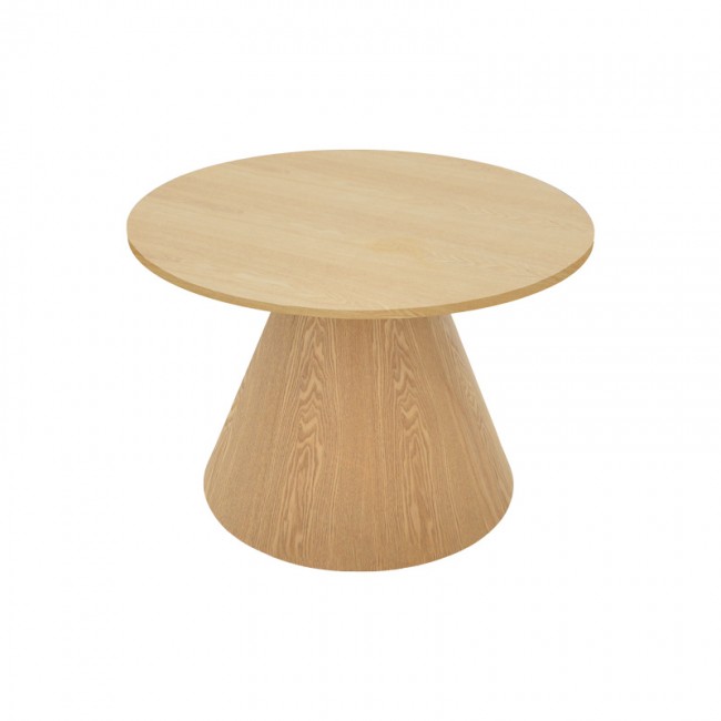 Τραπέζι σαλονιού Donda pakoworld mdf σε sonoma απόχρωση Φ60x40εκ