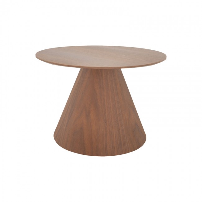 Τραπέζι σαλονιού Donda pakoworld mdf σε καρυδί απόχρωση Φ60x40εκ